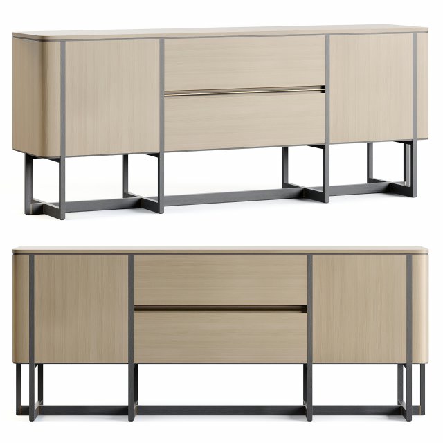 Frato Mumbai Sideboard 3D Model .c4d .max .obj .3ds .fbx .stl .blend 