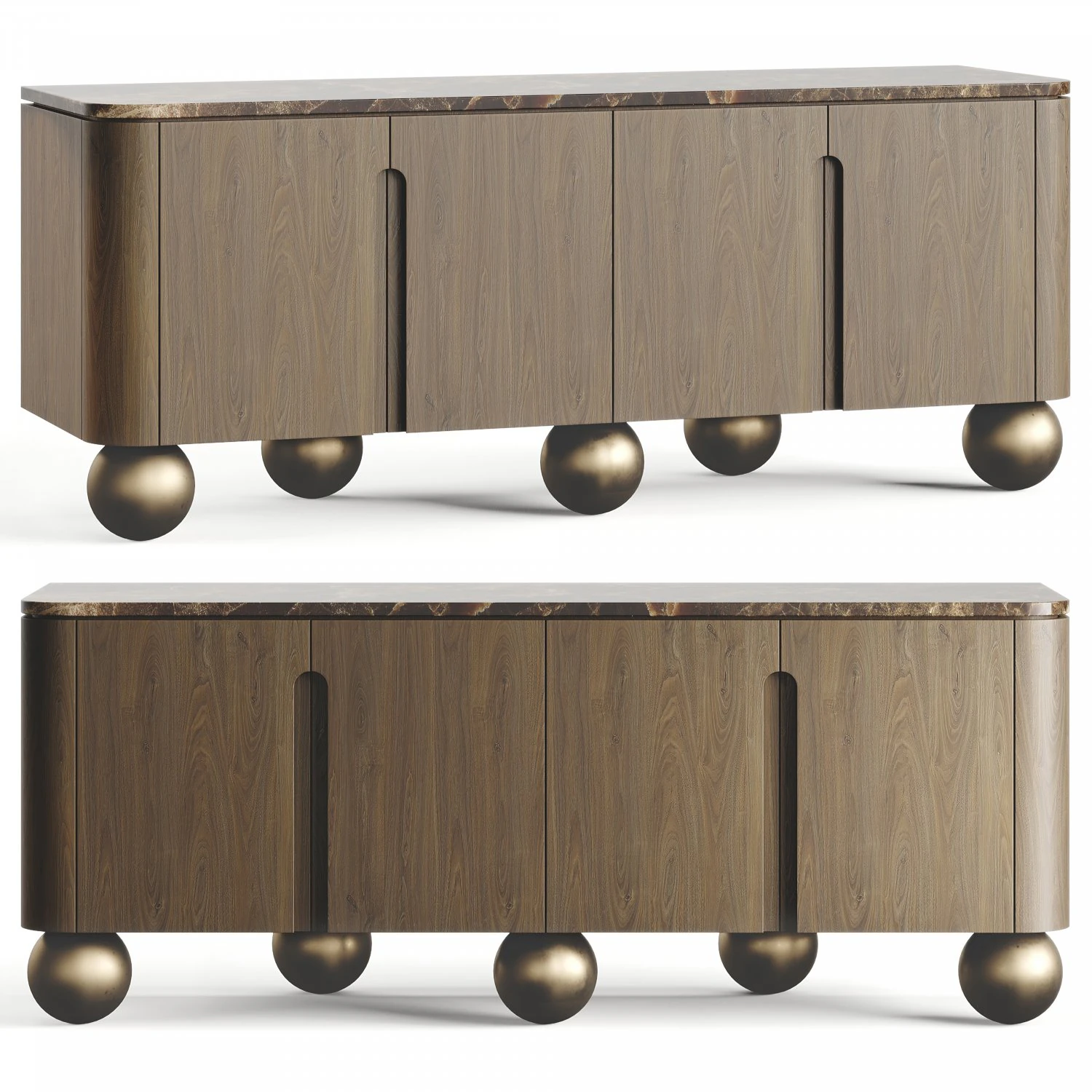 Le Berre Vevaud Olbia Sideboard 3D Model .c4d .max .obj .3ds .fbx .stl .blend