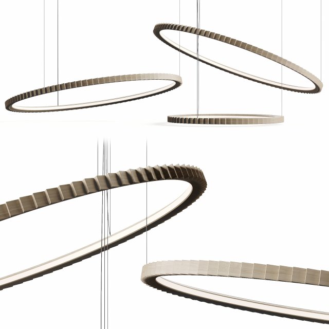 Circles Pendant Lamp By LuxLucia Casa 3D 모델 .c4d .max .obj .3ds .fbx .stl .blend 