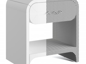 Bruno Bedside Table Raffia 3D Model