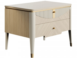 Carpanese Home 1 Drawer Nightstand 3D Model