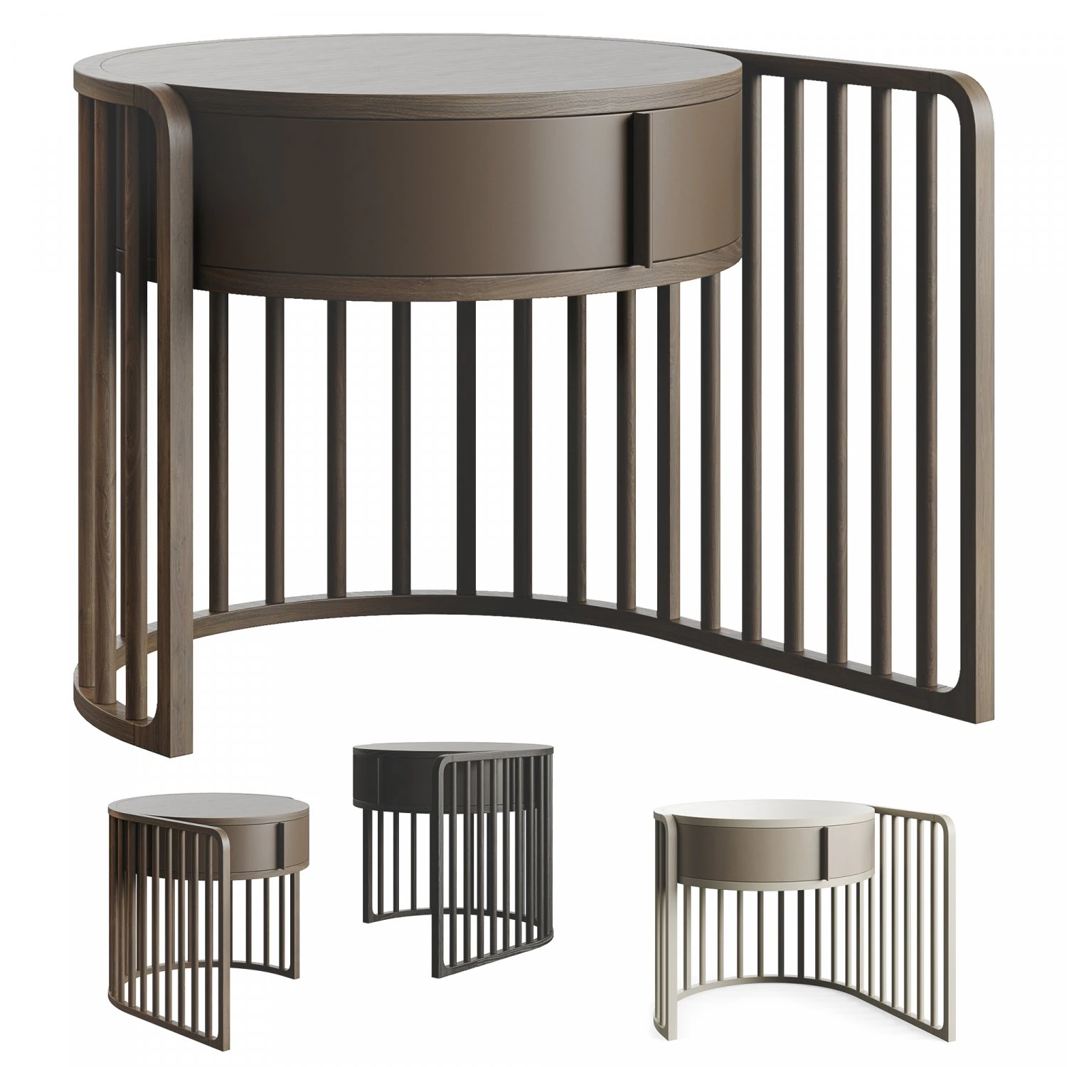 Pianca Palu Bedside Table 3D Model .c4d .max .obj .3ds .fbx .stl .blend 