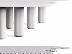 Collection Particuliere ROUGH Dining Table 3D Model