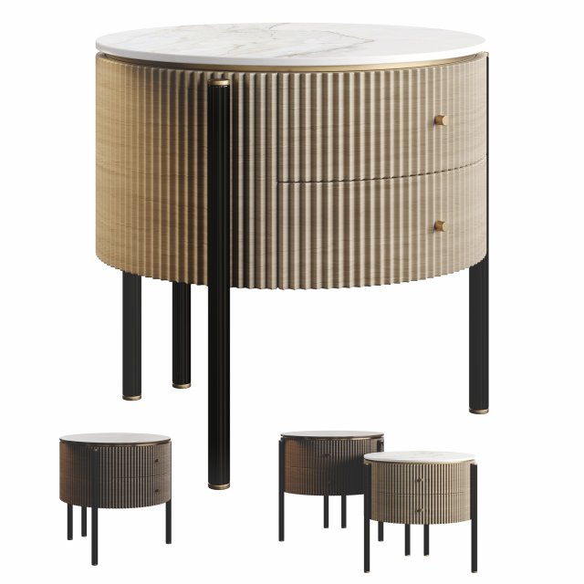 Ana Roque MOONLIGHT Bedside Table 3D 模型 .c4d .max .obj .3ds .fbx .stl .blend 