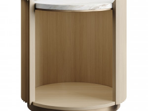Circles II Marble Bedside Table By LuxLucia Casa 3D Model