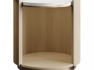 Circles II Marble Bedside Table By LuxLucia Casa 3D Model
