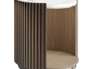 Circles II Marble Bedside Table By LuxLucia Casa 3D Model
