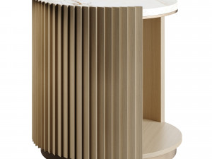 Circles II Marble Bedside Table By LuxLucia Casa 3D Model