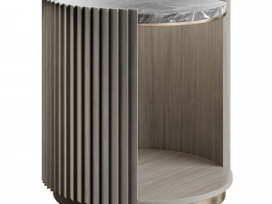 Circles II Marble Bedside Table By LuxLucia Casa 3D Model