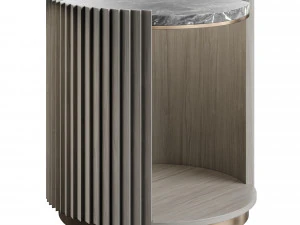 Circles II Marble Bedside Table By LuxLucia Casa 3D Model