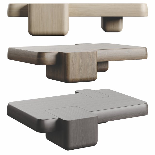 Michel Amar Puzzle Coffee Table 3D Model .c4d .max .obj .3ds .fbx .stl .blend 