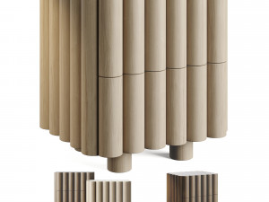 Alexhsu Design Scalloped Night Stand 3D Модель