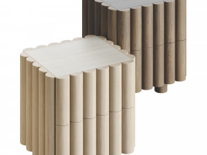 Alexhsu Design Scalloped Night Stand 3Dモデル