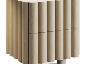 Alexhsu Design Scalloped Night Stand 3Dモデル