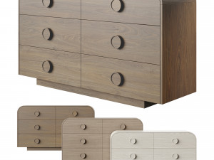 WestElm Sarah Sherman Samuel Knob Dresser 3D Model