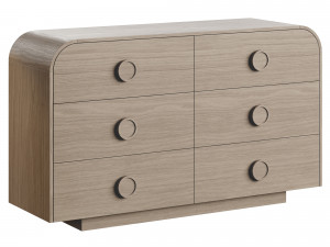 WestElm Sarah Sherman Samuel Knob Dresser 3D Model