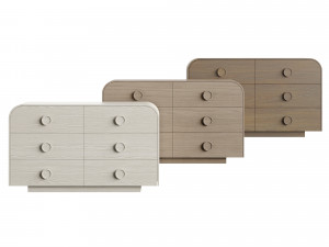 WestElm Sarah Sherman Samuel Knob Dresser 3D Model