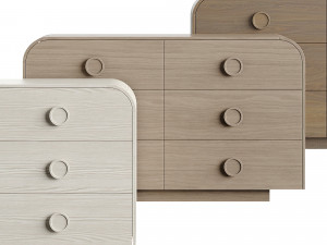 WestElm Sarah Sherman Samuel Knob Dresser 3D Model