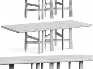 Atelier Tortil Wood I Table Modèle 3D