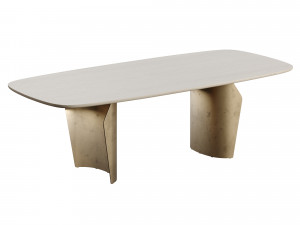 Bonaldo Flame Table Wood Top Modelo 3D