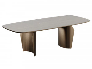 Bonaldo Flame Table Wood Top 3D Model