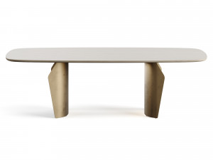 Bonaldo Flame Table Wood Top Modelo 3D