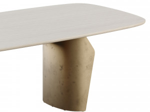Bonaldo Flame Table Wood Top Modelo 3D