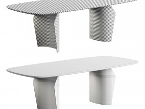 Bonaldo Flame Table Wood Top Modelo 3D