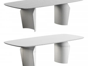 Bonaldo Flame Table Marble Top 3D Model