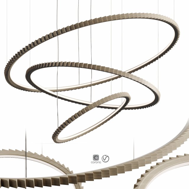 Circles IIs Pendant Lamp By LuxLucia Casa 3D Model .c4d .max .obj .3ds .fbx .stl .blend 