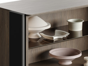 Cattelan Italia Cremona Bar Unit With Sliding Door Modèle 3D