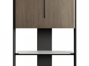 Cattelan Italia Cremona Bar Unit With Sliding Door Modèle 3D