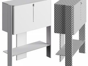 Cattelan Italia Cremona Bar Unit With Sliding Door Modèle 3D