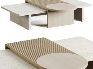 Dooq 스틱 앤 스톤 커피 테이블 3D 모델