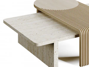 Dooq Stick And Stone Coffee Table 3D Model