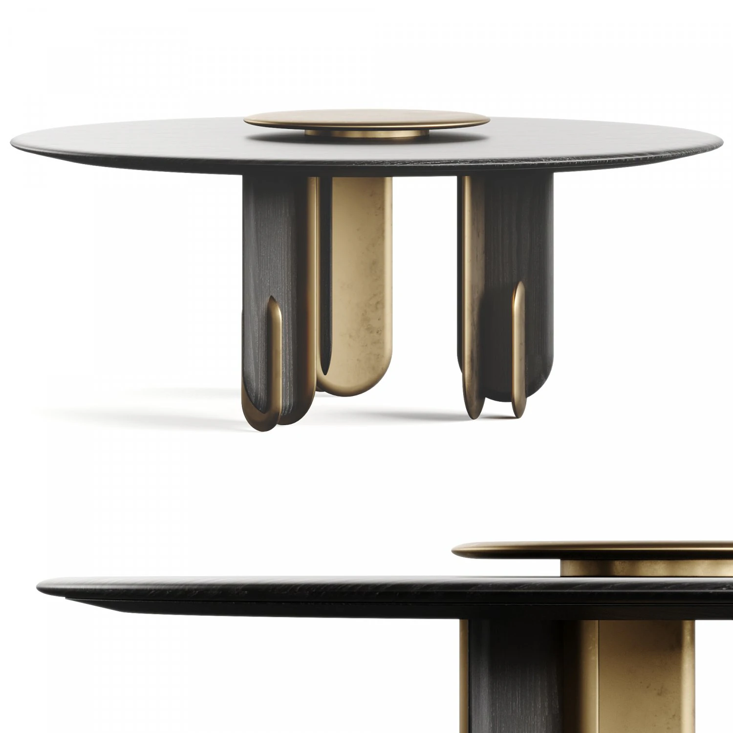 Laura Meroni Talento Round Dining Table 3D Model .c4d .max .obj .3ds .fbx .stl .blend 