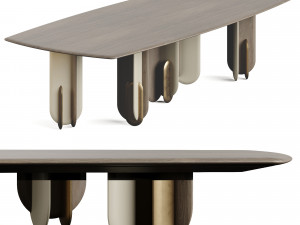 Laura Meroni Talento Square Dining Table 3D Model