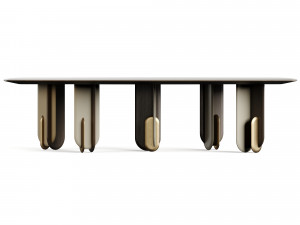 Laura Meroni Talento Square Dining Table 3D Model