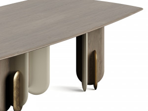 Laura Meroni Talento Square Dining Table 3D Model
