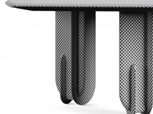 Laura Meroni Talento Square Dining Table 3D Model
