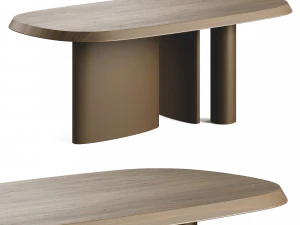 Bonaldo Padiglioni eettafel van dubbel materiaal 3D Model
