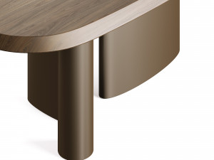 Bonaldo Padiglioni Double Material Dining Table 3D Model