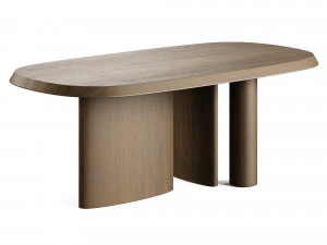 Bonaldo Padiglioni Double Material Dining Table 3D Model