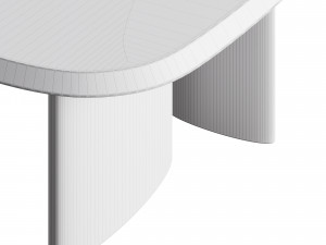 Bonaldo Padiglioni Double Material Dining Table 3D Model