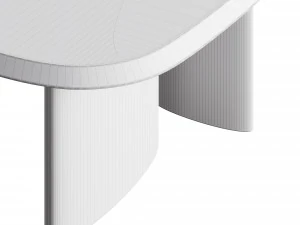 Bonaldo Padiglioni Double Material Dining Table 3D Model