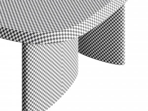 Bonaldo Padiglioni Double Material Dining Table 3D Model