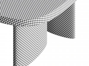 Bonaldo Padiglioni Double Material Dining Table 3D Model