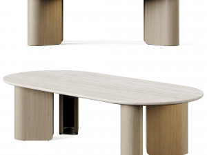 Arhaus Jaira Coffee Oval Table 3D Model