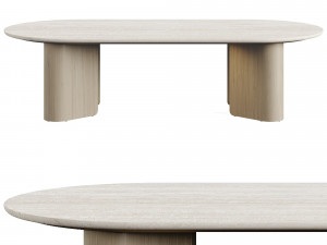 Arhaus Jaira Coffee Oval Table 3D Model