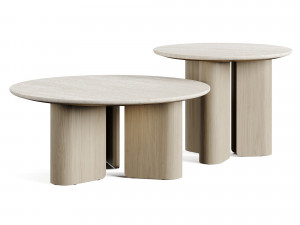 Arhaus Jaira Coffee Circles Table Close 3D Model